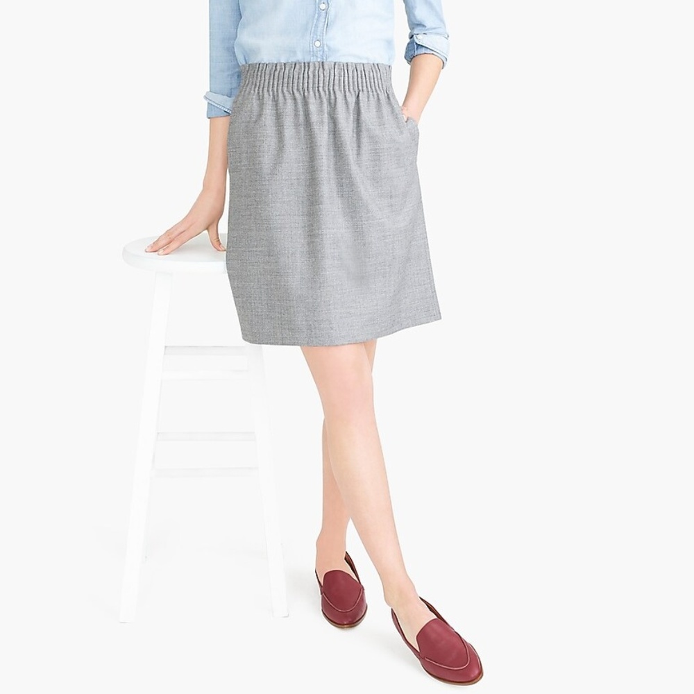 J. Crew Wool-blend Sidewalk Skirt